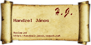 Handzel János névjegykártya